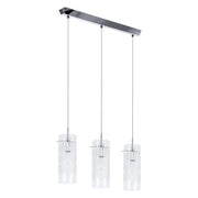 Lampadario Italux Max 3xE27 vetro cromato MDM1957-3