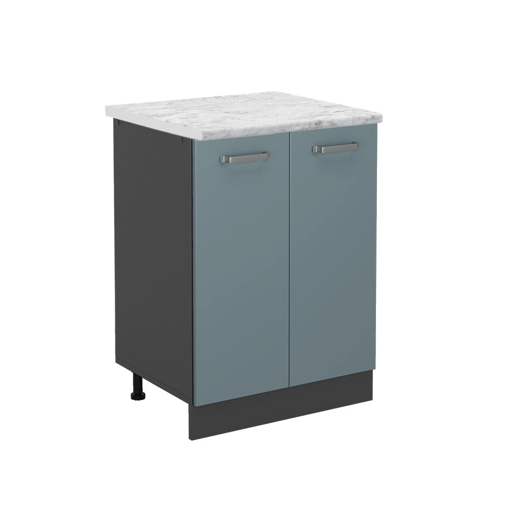 Vicco Mobiletto base per cucina Grigio-blu 60 cm PL Marmo