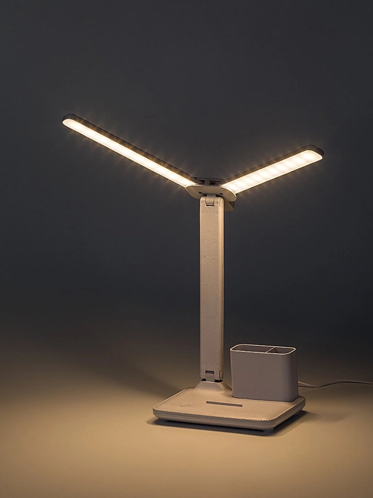 Lampada da scrivania LED dimmerabile bianca Elumo Rabalux