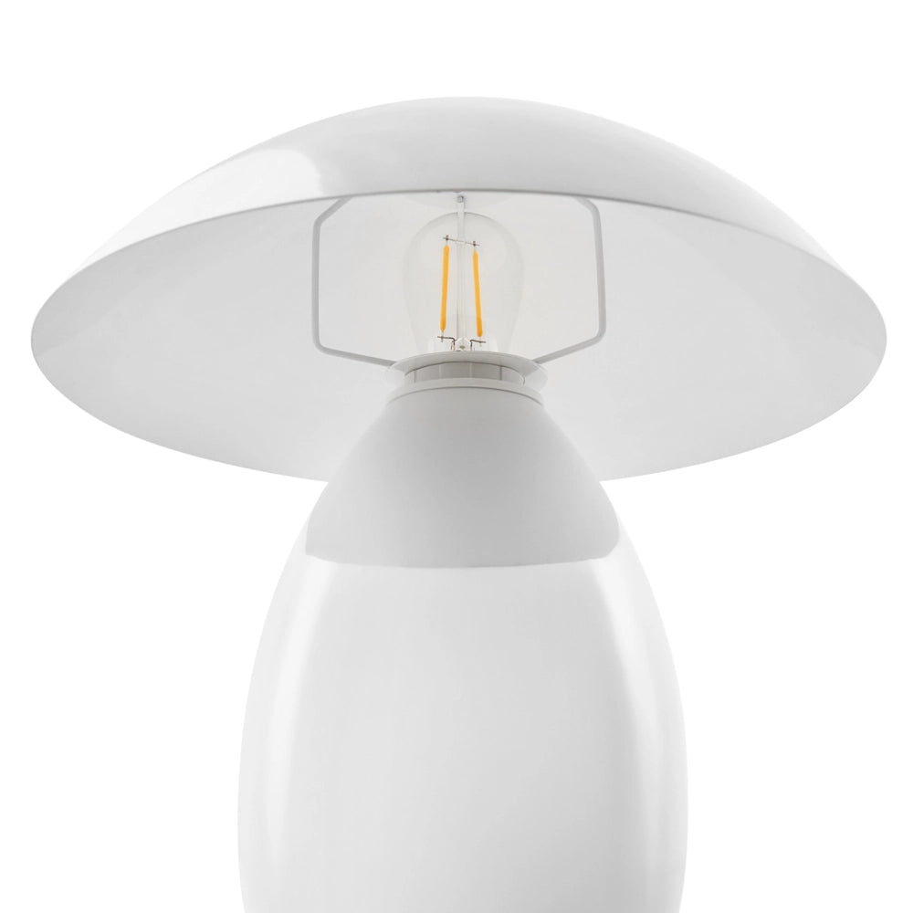 Lampada da tavolo bianca con base in ferro 30 cm a una luce design moderno accessori per il soggiorno