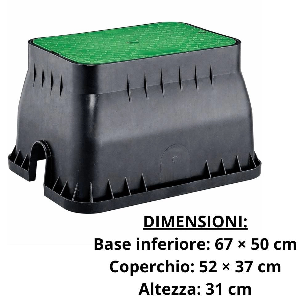 Irritec pozzetto jumbo rettangolare 67x50 per impianti irrigazione