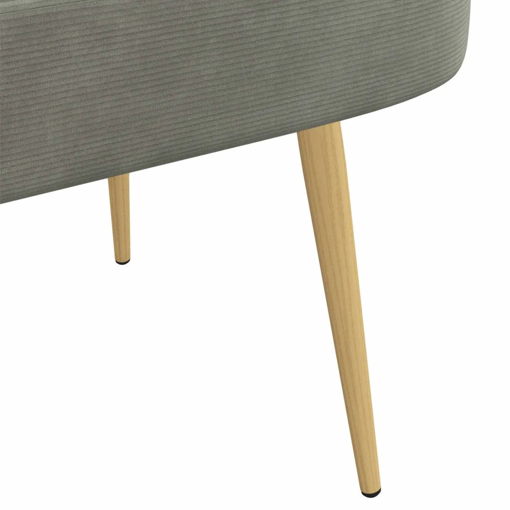 Panchina imbottita con schienale Grigio chiaro 110 x 60 x 76 cm CFW4362259