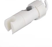Douchegancio con 2 ganci, supporto universale per tubo doccia 18-25 mm, maniglia doccia in ABS cromato, installazione facile - Bianco
