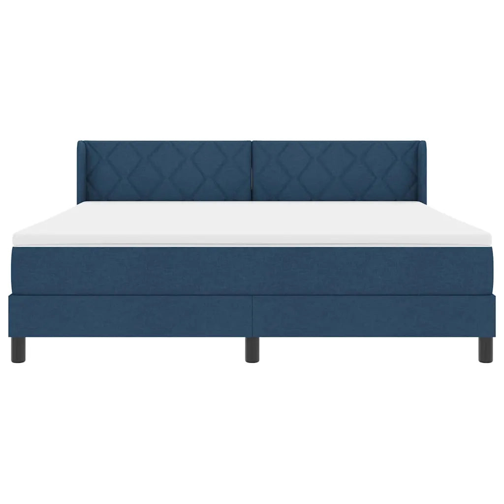 Letto a molle con testiera Blu 200 x 180 cm Tessuto 3341187