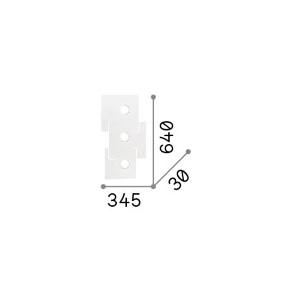 Plafoniera Moderna Totem Metallo Bianco 3 Luci Gx53 9W 3000K Luce Calda