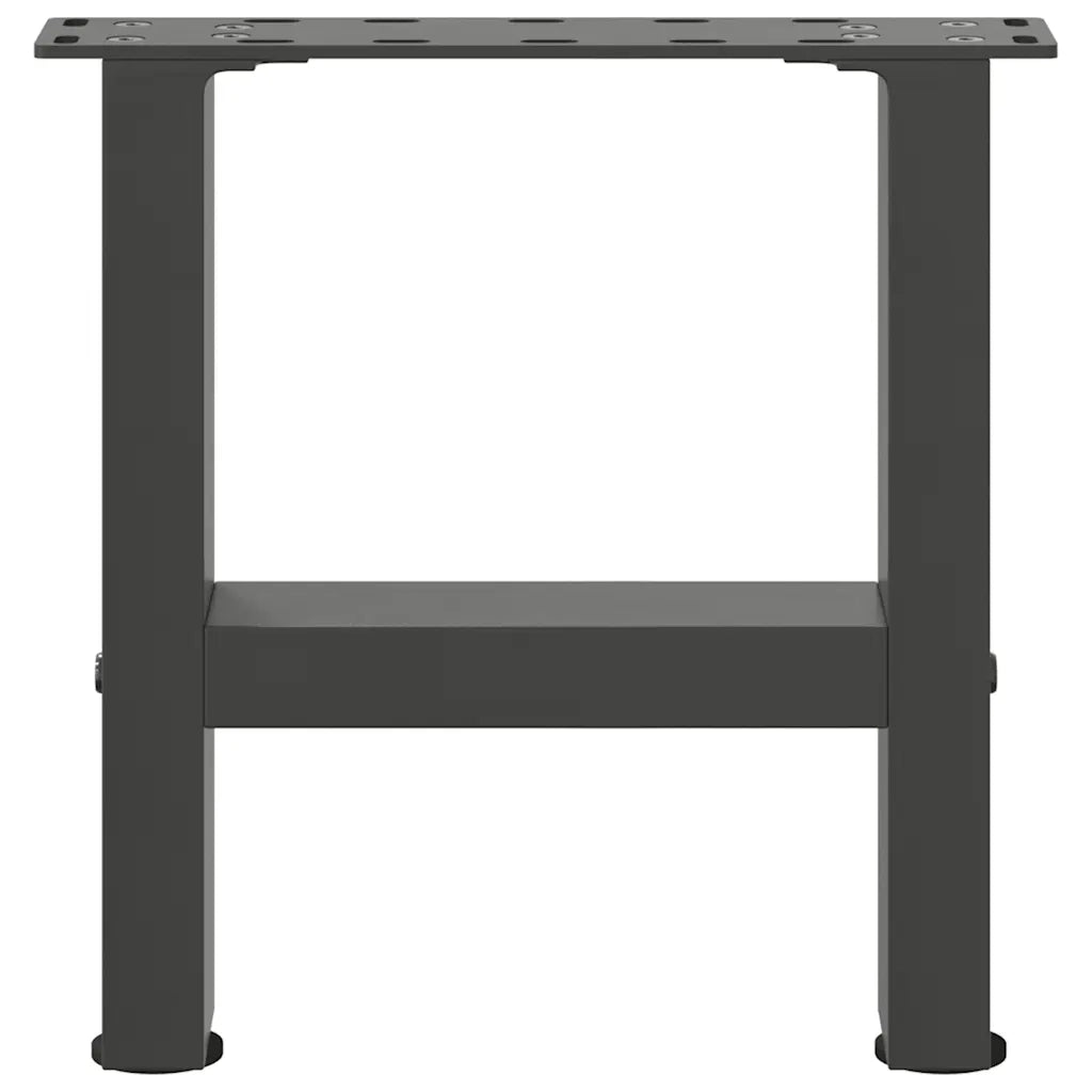 Gambe per Tavolino da Caff¨¨ Antracite 2 pz-Set di 2 Gamba per Tavolo 40x(30-31) cm Acciaio