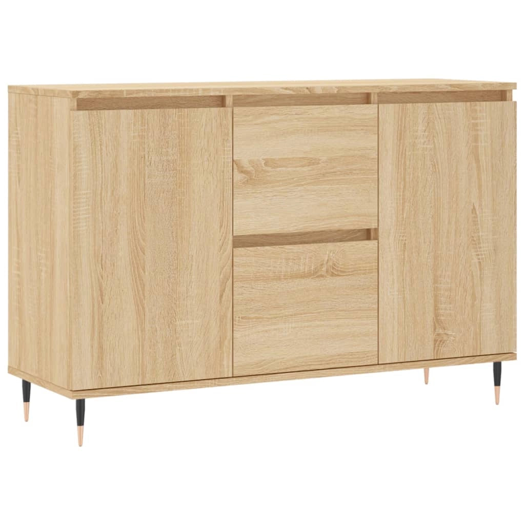 Buffet credenza cassettiera armadio mobile contenitore organizer cucina soggiorno rovere Sonoma 104 x 35 x 70 cm legno ingegnerizzato marrone 02_0031486