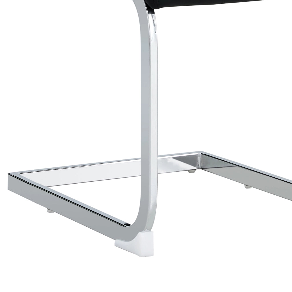 Sedia ergonomica con schienale in PU e lino; metallo; nera