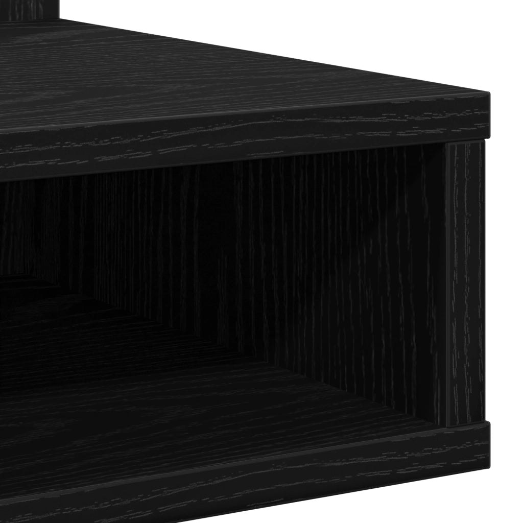 Armadio Specchio LED  in Rovere Nero - 90x31,5x62 cm