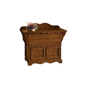 Cassapanca fariniera legno arte povera tinta noce l 115 p 49 h 97