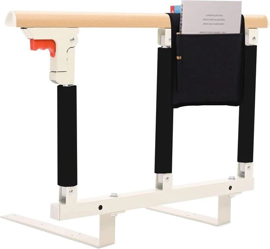 Bedrooster opvouwbaar, protezione laterale per anziani, adulti, sostenimento, protezione di sostegno, ausilio letto, ospedale, con tasca di stoccaggio (giallo, 70 x 40 cm)