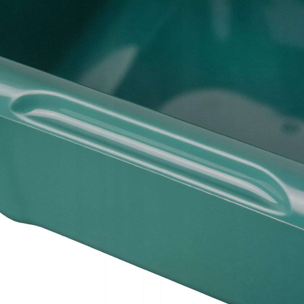 Bacinella quadrata in plastica KADAX da 8 litri con manici, colore verde