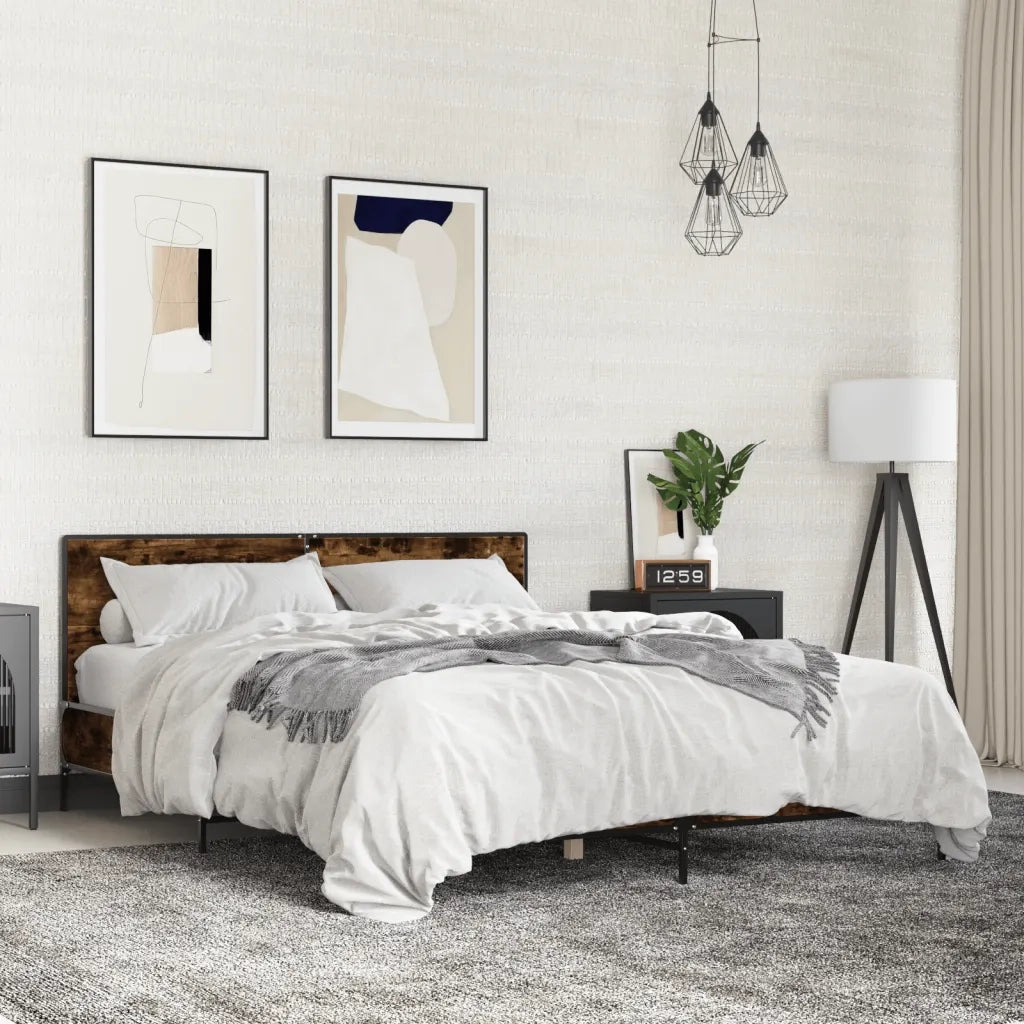 Giroletto Rovere Fumo 160x200 cm in Legno Multistrato Metallo 3280009