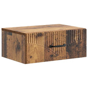 Mobiletto da notte a muro Legno antico 49 x 34,5 x 20 cm