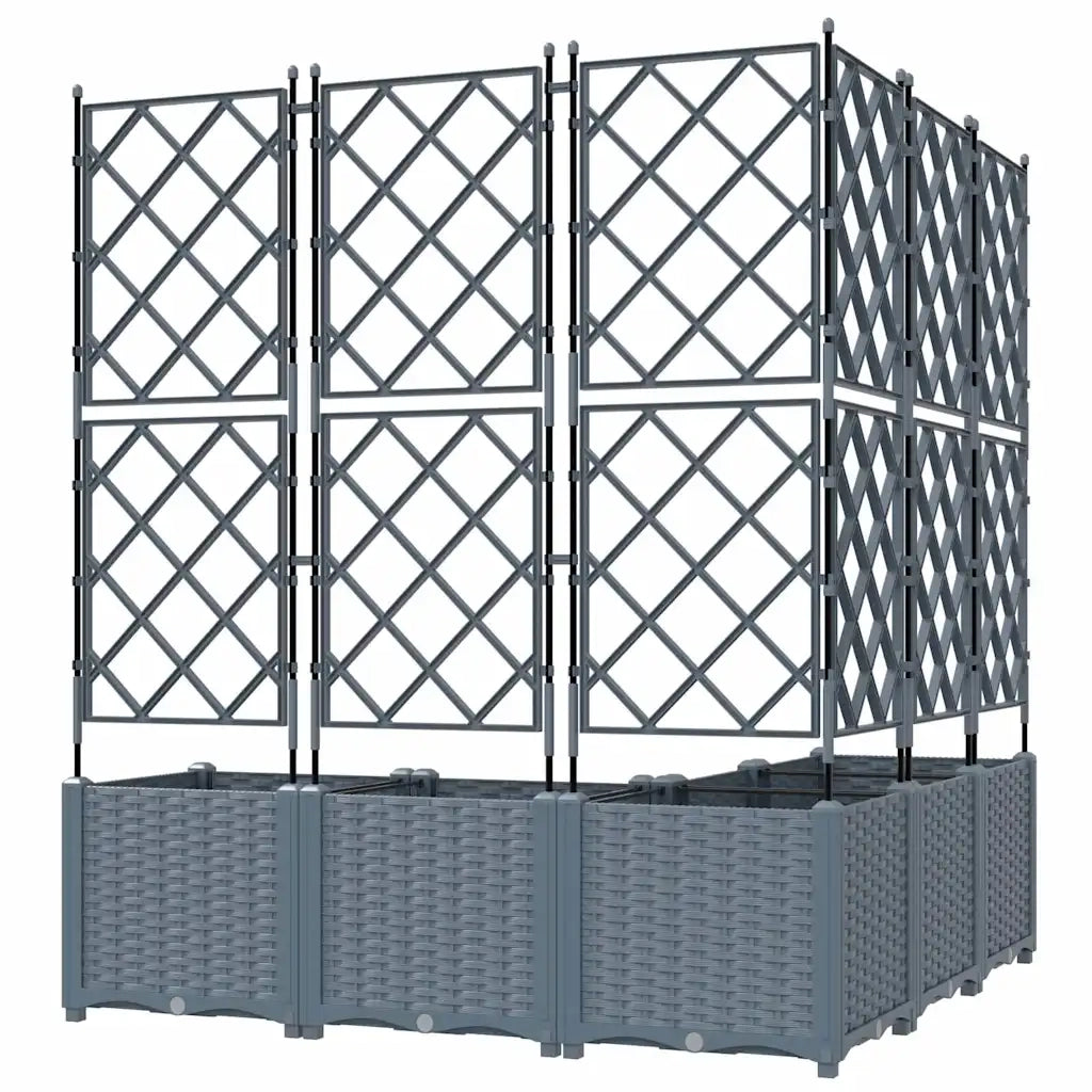 Vaso da giardino 5 pcs Grigio Chiaro 120 x 120 x 143 cm 42002889