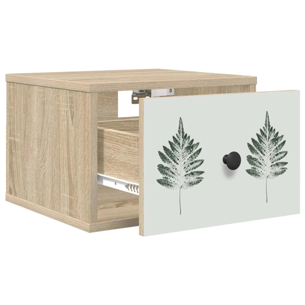 Mobiletto da comodino a parete HANAU 2 pz Rovere Sonoma 8007494