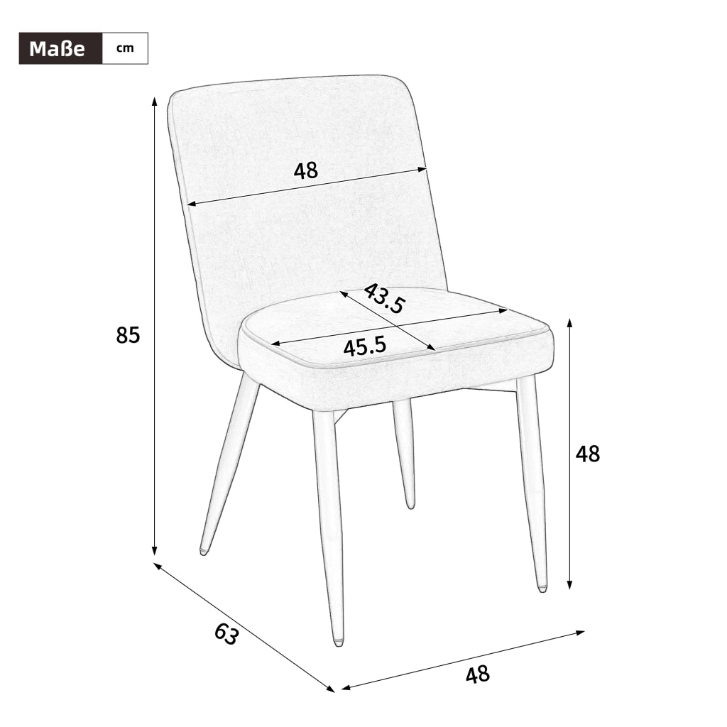 Sedie da Pranzo in Velluto ¨C Xylo ¨C Blu Scuro, Set 6 Pezzi, Stile Moderno
