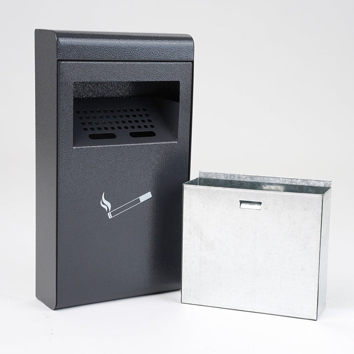 Posacenere da Parete 20x36x7 cm in Metallo Antracite