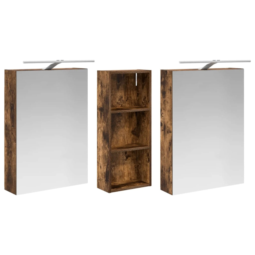 Set di Armadi da Bagno con lo scaffale 3 pcs 130 x 14,5 x 70 cm 3403772