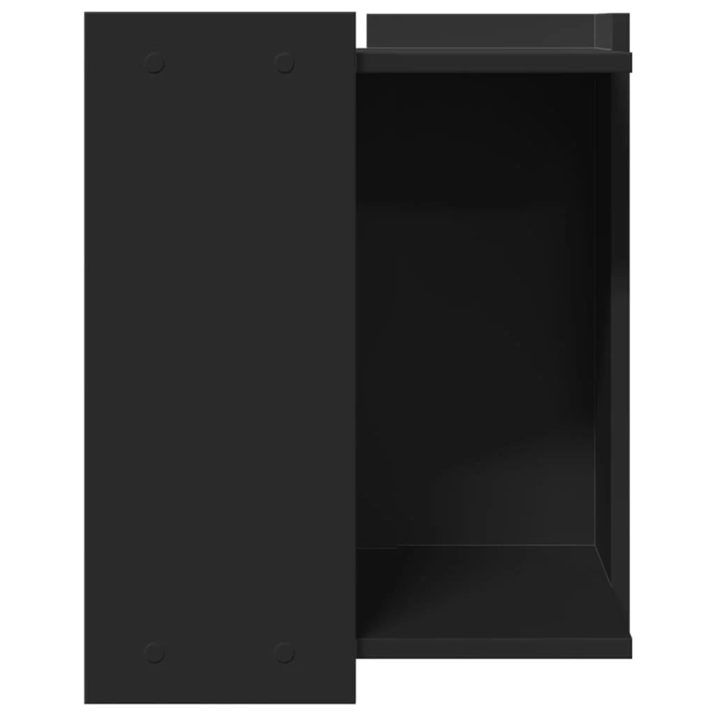 Mobiletto per lettiera per gatti in legno ingegnerizzato nero 02_0043323