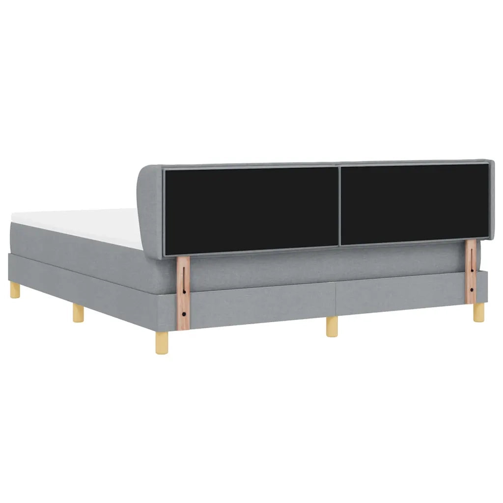 Letto a molle con materasso Grigio chiaro 180 x 200 cm Tessuto 3340164