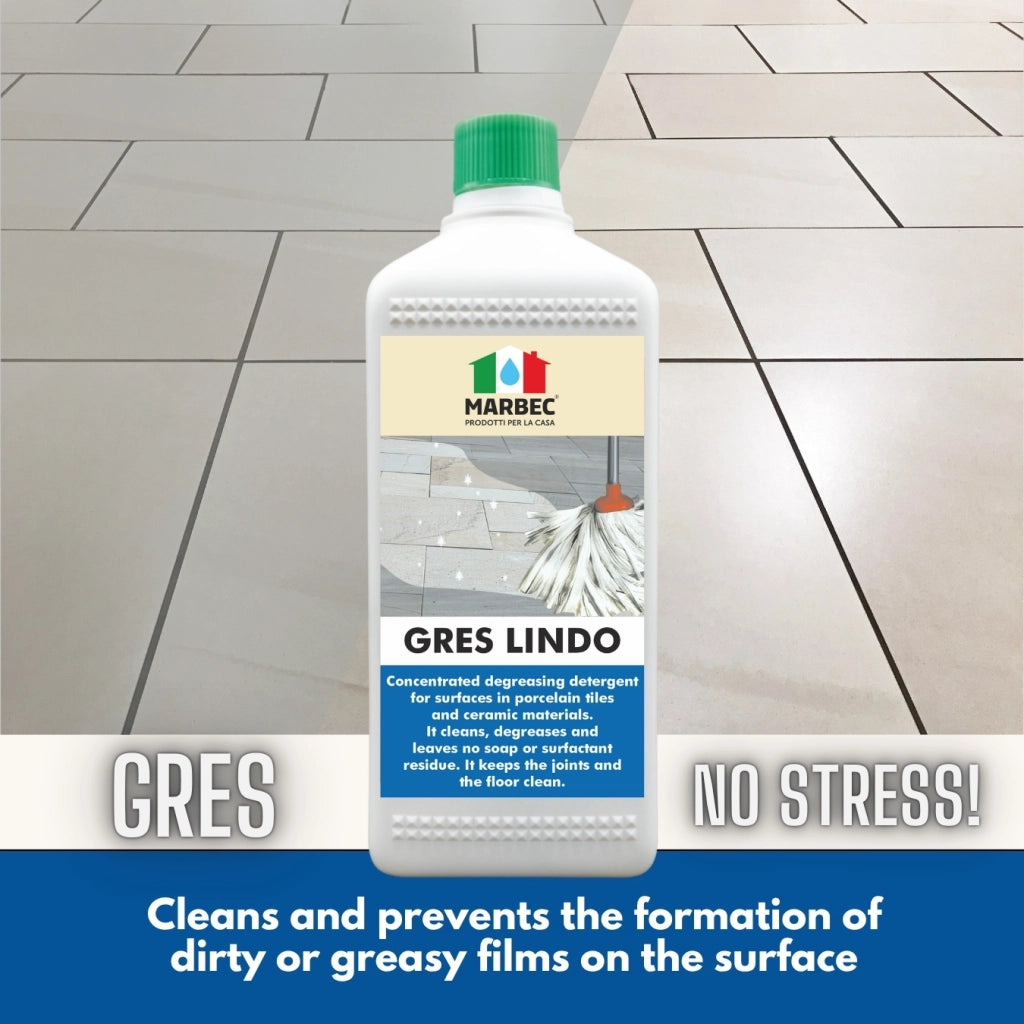 Detergente per gres porcellanato GRES LINDO   1LT + Tampone in Melamina