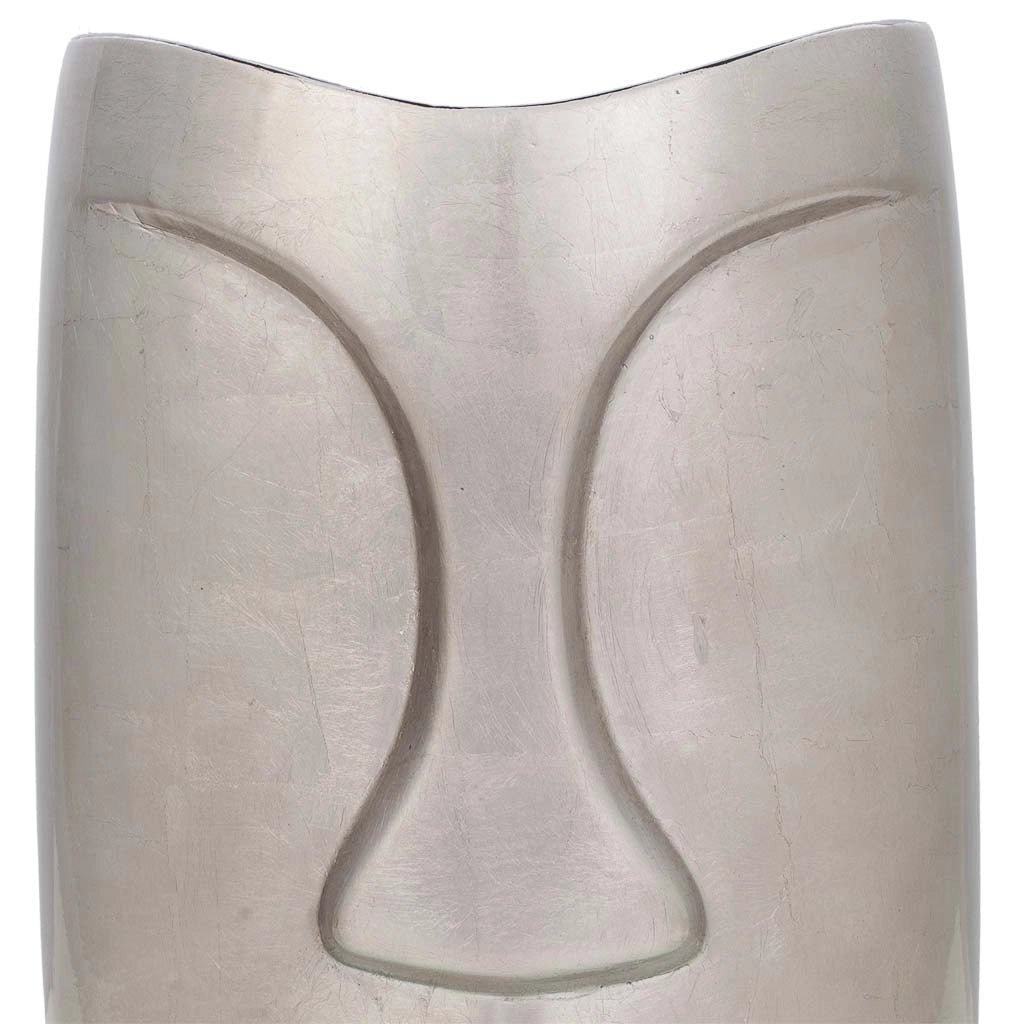 Figura viso in ceramica grigia 23,5x23,5x33h