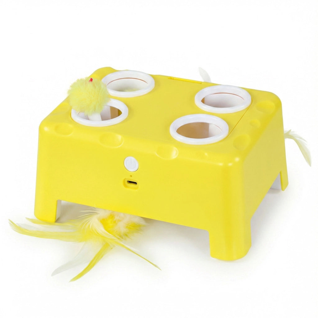 Giocattolo Interattivo per Gatti Ricaricabile ¨C zephmum ¨C Giallo 18.8x14x6 cm