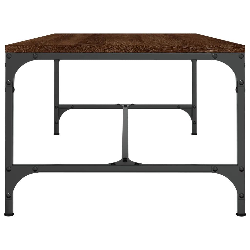 Tavolino da Salotto-Tavolino da soggiorno-Tavolo Rovere Marrone100x50x35cm Legno Multistrato 818081
