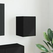 Mobile TV da parete-Mobile TV a Muro-Credenza TV Nero 30 x 31 x 40 cm Legno multistrato