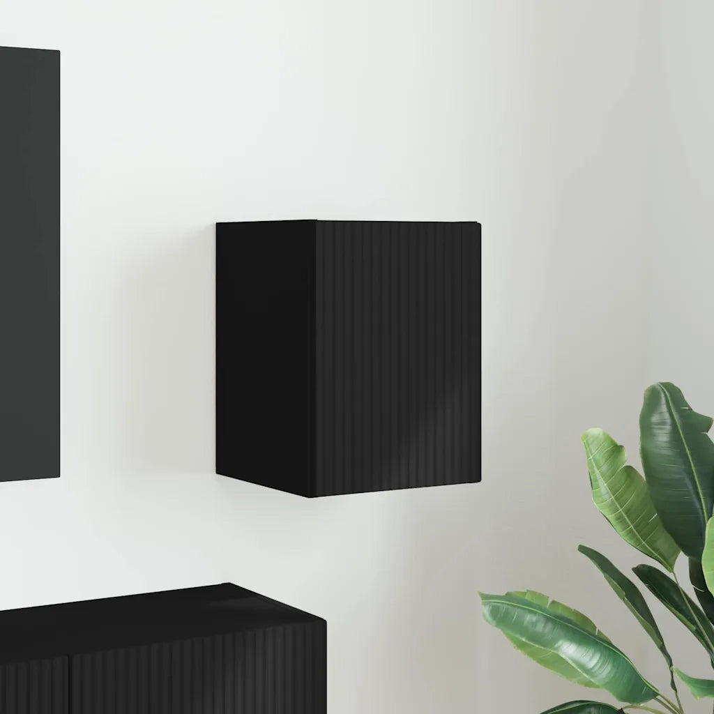 Mobile TV da parete-Mobile TV a Muro-Credenza TV Nero 30 x 31 x 40 cm Legno multistrato