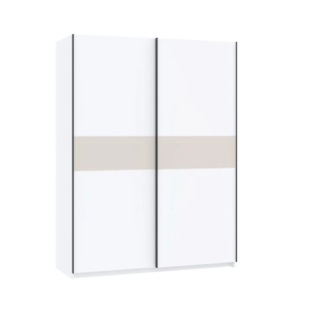 Armadio Camera da Letto Manita, Guardaroba 2 Ante 2 Ripiani, 150x204h cm Bianco