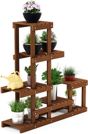 Stand per fiori in legno di palma, naturale, 25,15 x 90,17 x 91,44 cm