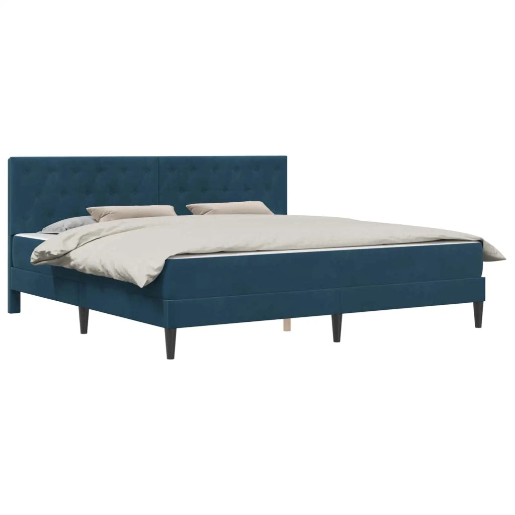 Struttura letto con materasso Blu 180 x 200 cm Velluto 3415071