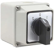 Schaltatore 32 A con box di comando IP65 - 3 posizioni manopola con 16 viti clip