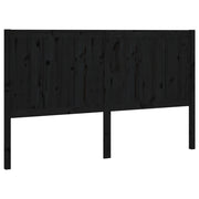 Testiera | Testata per Letto Nera 205,5x4x100cm in Legno Massello di Pino