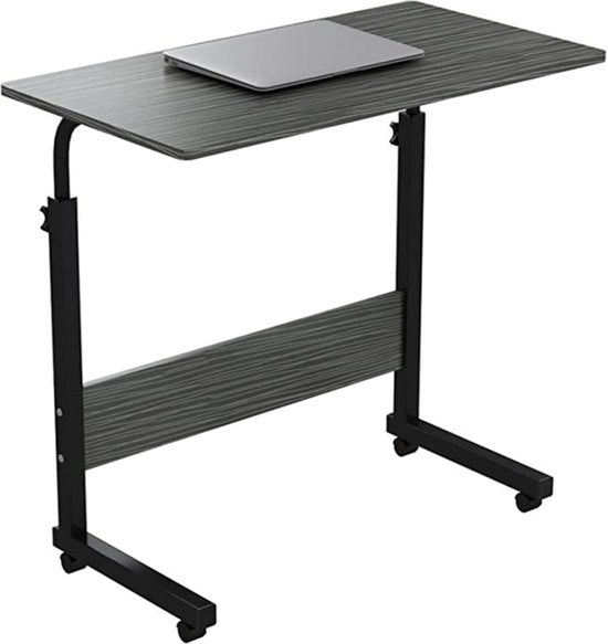 Scrivania Portatile | Tavolo da Laptop | Scrivania da Tavolo per Laptop per la Casa | Scrivania con Ruote | Ufficio Casa | Nero | (80cm * 40cm)