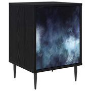 Armadio da Notte RAALTE Rovere Nero 36 x 33 x 51 cm 8007235