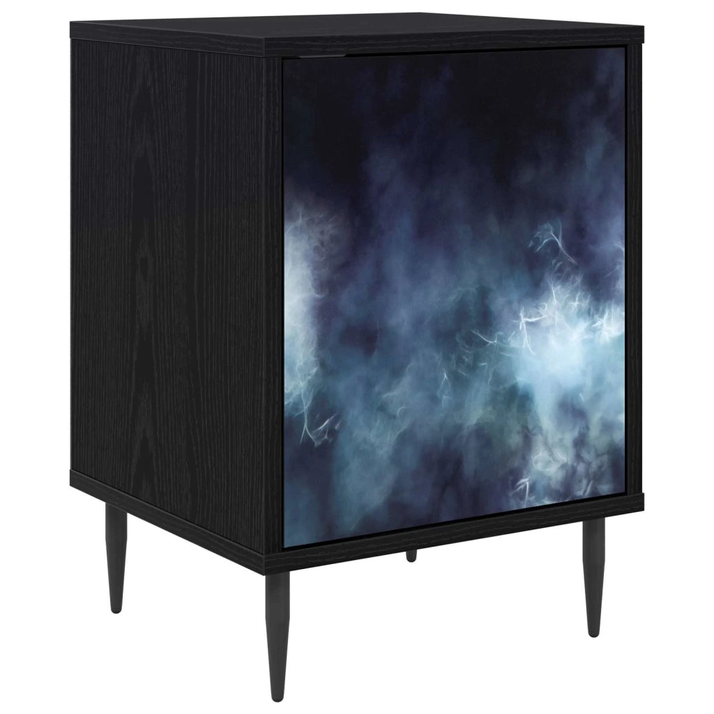 Armadio da Notte RAALTE Rovere Nero 36 x 33 x 51 cm 8007235