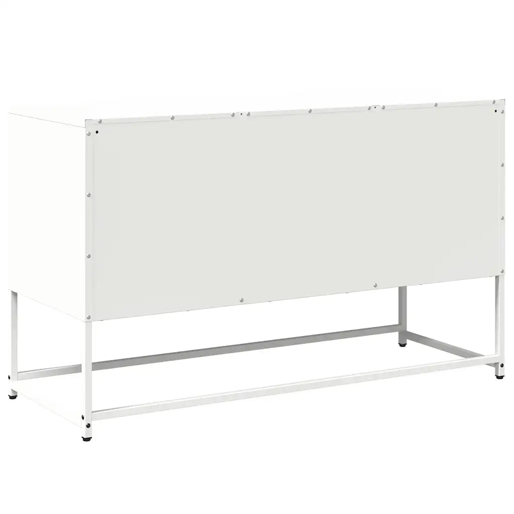 vidaXL Mobile TV Bianco 100,5x39x60,5 cm in Acciaio