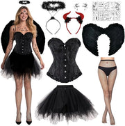 Costume sexy per donna - Abito da travestimento per donna - Outfit di Halloween - Costume sexy strega - Abito da festa - Costume per carnevale - Costume da notte - Abito da seduzione - Outfit cosplay per donna - Costume da donna per Halloween