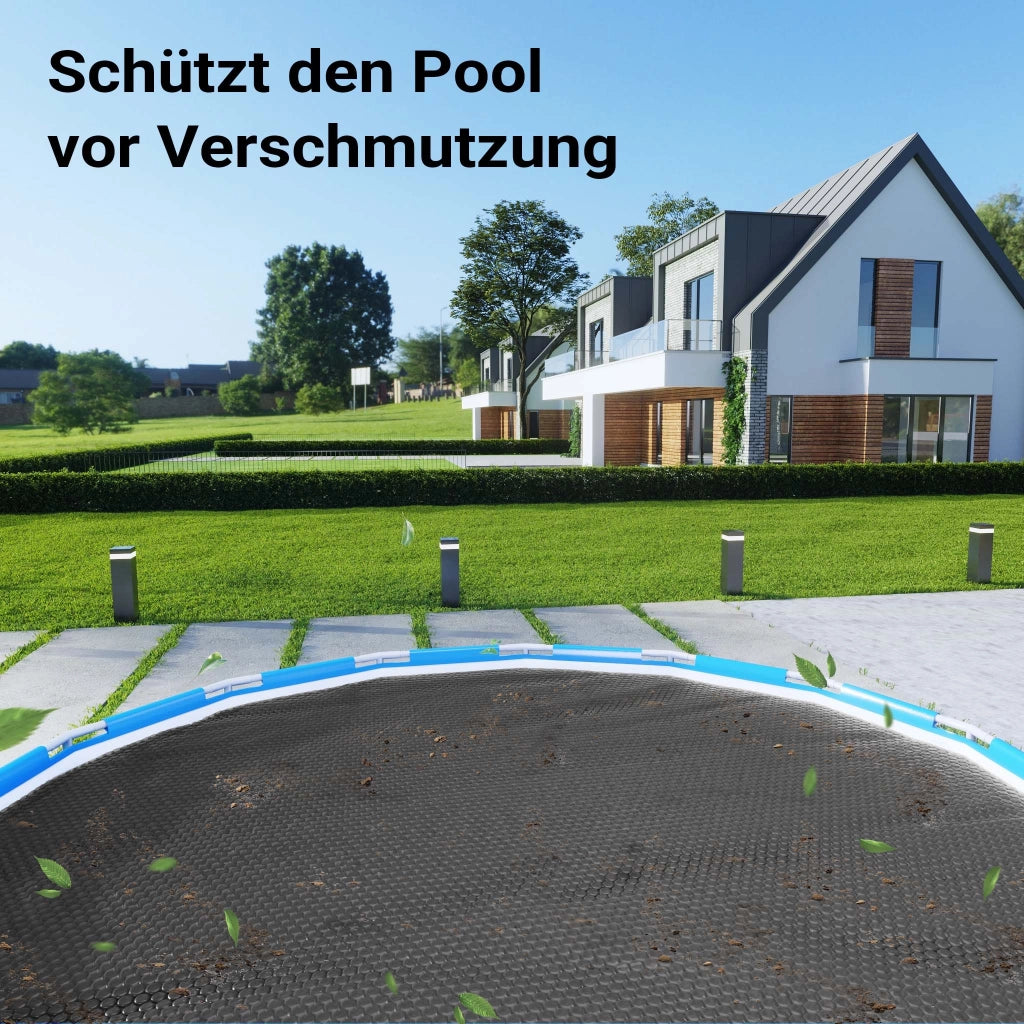 Copertura a bolle d'aria isotermica per piscina rotonda Ø 5m nero 120µ
