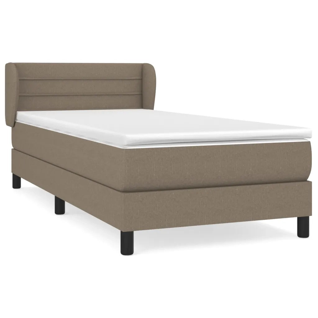 Giroletto a Molle con Materasso Tortora 90x190 cm in Tessuto