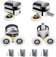 Componenti di riserva per doccetta, diametro 25 mm, per viti di vetro 4-6 mm, set di 4 ruote (2 superiori e 2 inferiori)