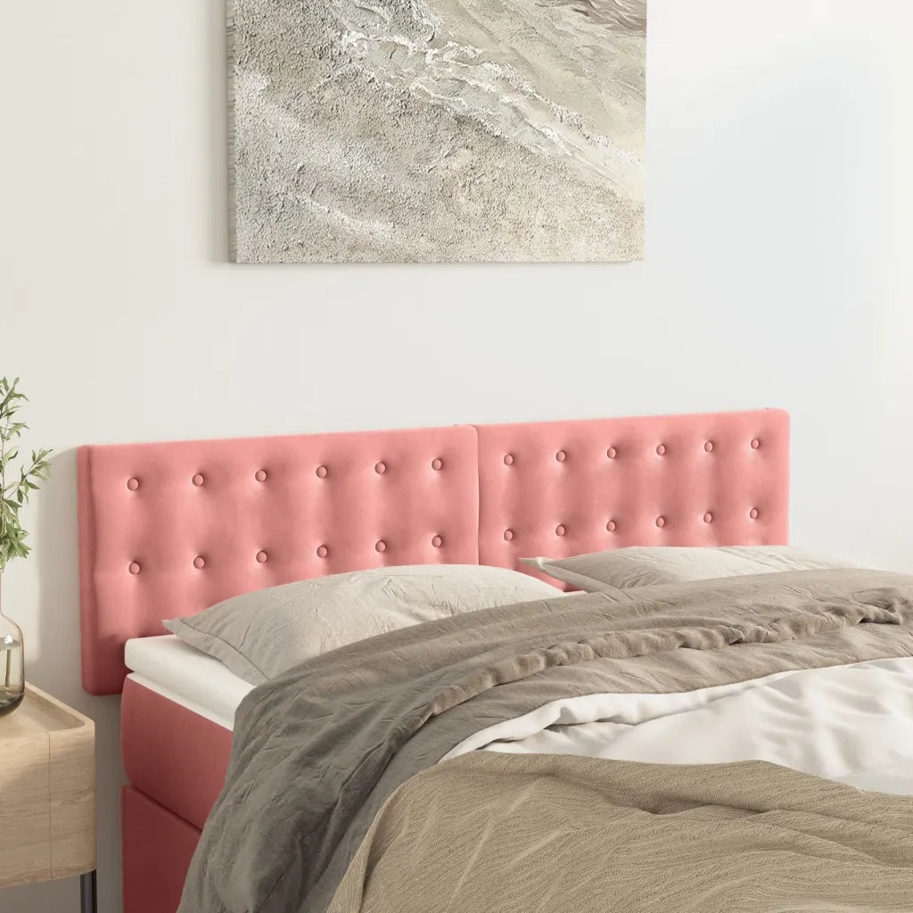 Testiera | Testata Rosa 144x5x78/88 cm in Velluto