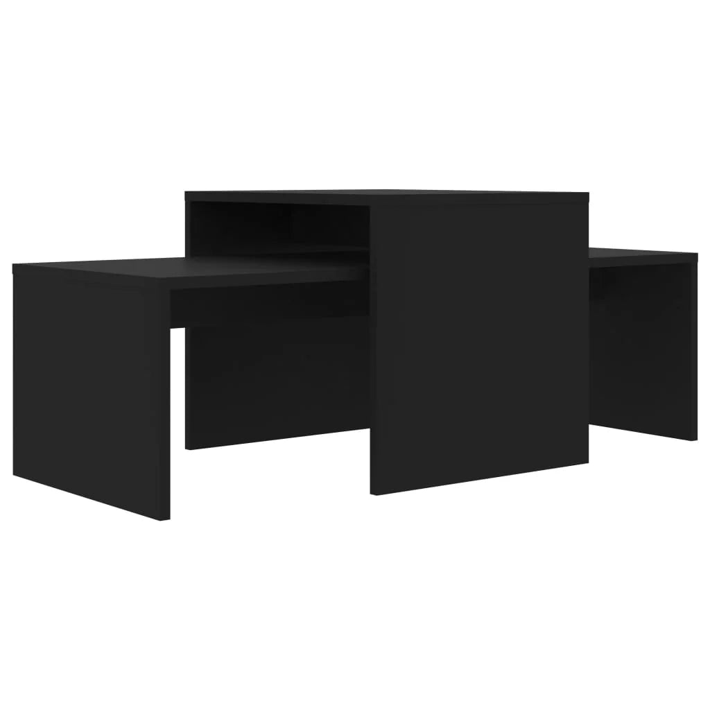 Set di tavolini da caffè 100 x 48 x 40 cm in legno ingegnerizzato nero 02_0042125