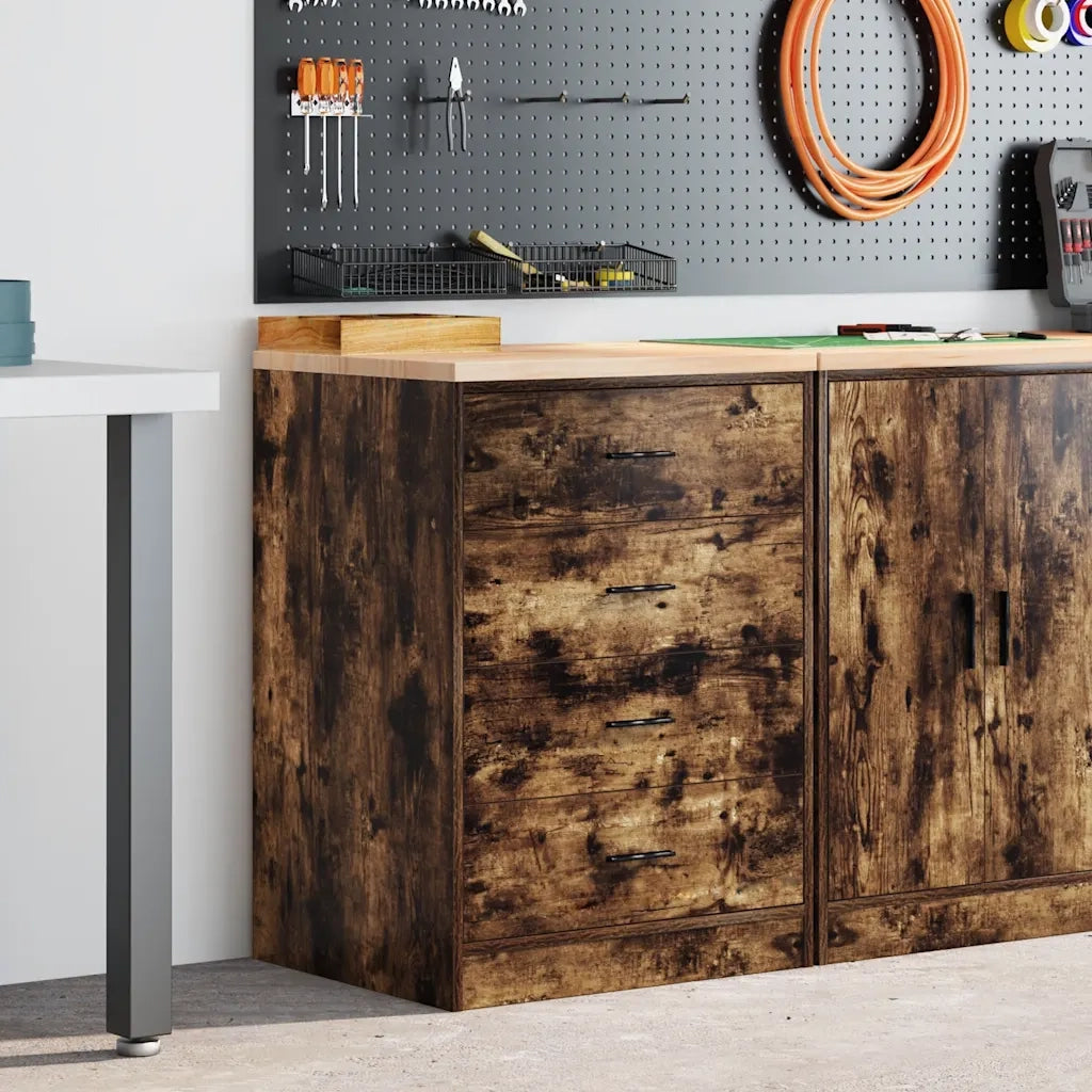 Armadietto da Garage in Rovere Affumicato 60x51x85 cm CFW9630761