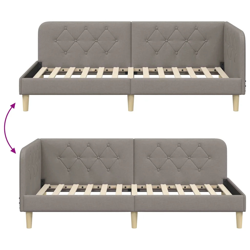 Cornice del letto ad angolo Talpa 100 x 200 cm Tessuto 42016582