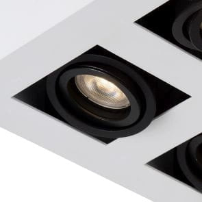 Lucide Xirax plafoniera 4 spot GU10 5W 2200-3000K bianca