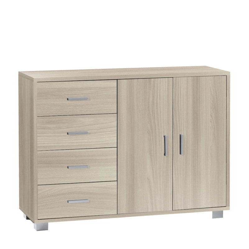 Mobile 2 Ante 4 Cassetti Kit Olmo Chiaro cm 116x41x86h - Sarmog